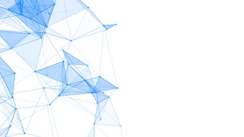 Plexus AI technology background of animated lines, dots and triangles. Big .. Stock Footage 300217209
