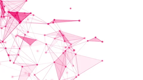 Plexus AI technology background of animated lines, dots and triangles. Big .. Stock Footage 304561668