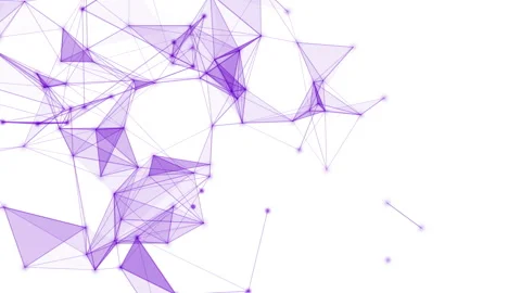 Plexus AI technology background of animated lines, dots and triangles. Big .. Stock Footage 339818667
