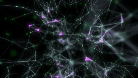 Plexus and abstract technology and engineering motion background. Creative Stock Footage 115324774