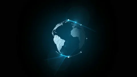 Plexus and planet Earth. Stock Footage 94113933