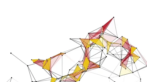 Plexus and triangles fantasy abstract technology and engineering background Stock Footage 62502594