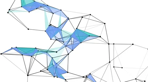 Plexus and triangles fantasy abstract technology and engineering background Stock Footage 62502739