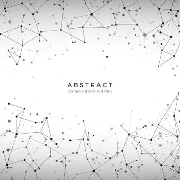 Plexus array pattern. Particles, dots and lines. Digital mesh big data concep 스톡 일러스트