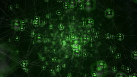 Plexus Background With Chemical Elements Видео 196879369