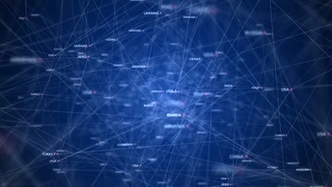 Plexus Background With Counries Stock Footage 196879383