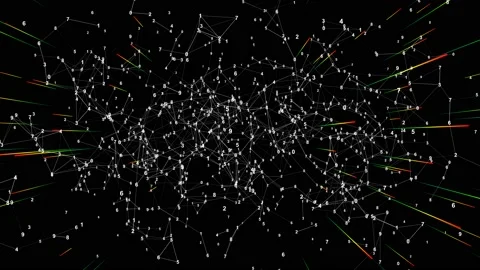 Plexus Background With Numbers Stock Footage 172114503