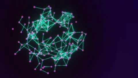 Plexus Ball with Copy Space Stock Illustration