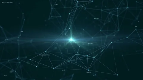 Plexus. Beautiful abstract background with numbers, molecules and atoms Stock Footage 75718718