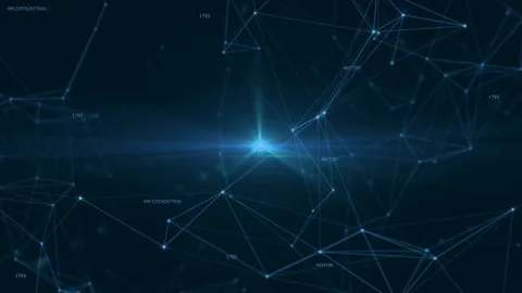 Plexus. Beautiful abstract background with numbers, molecules and atoms Stock Footage 75720535