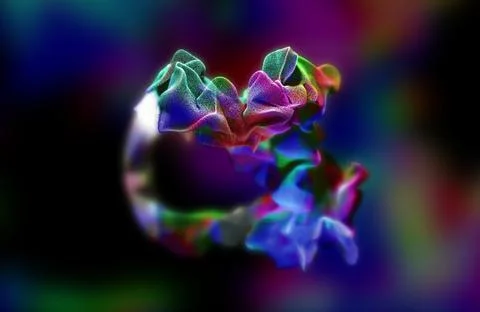Plexus of beautiful particles, 3d illustration Stock Illustration