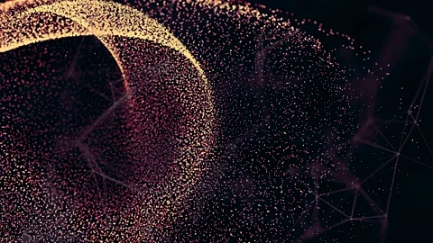 Plexus on black background with lines and dots movement Video stock 230169059