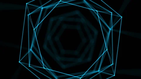 Plexus Blue Net Loop Stock Footage 49202799