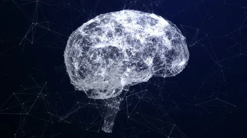 Plexus Brain Animation 04 Stock Footage 140826535