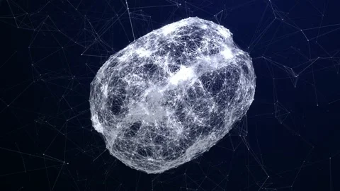 Plexus Brain Animation 05 Stock Footage 140826924