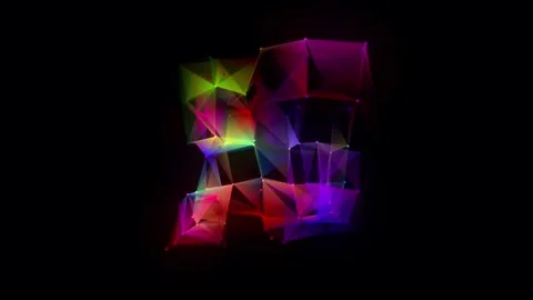 Plexus color grid animation Stock Footage 244836293