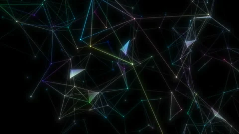 Plexus color structure evolving in organic motion. Abstract technology, science Stock Footage 115134976