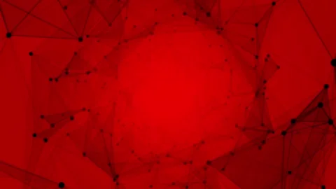 Plexus connected dots tunnel red Stock Footage 200926133
