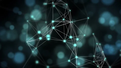 Plexus connected lines in organic motion Video stock 106665067