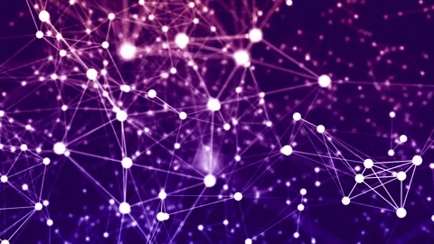 Plexus connection on purple screen. Stock Footage 274158728