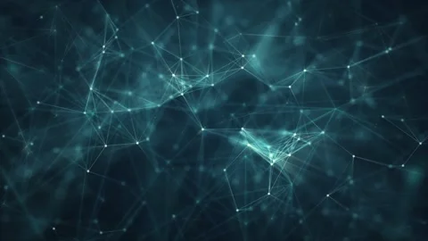 Plexus Connections Green Cinematic Technology and Innovation Background. Stock Footage 283095338