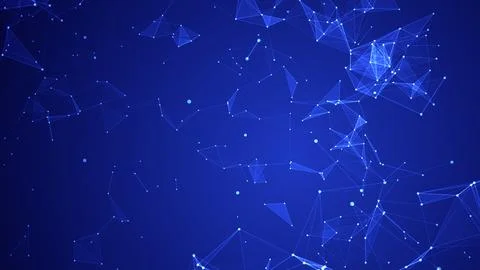 Plexus connectivity concept with lines and dots 库存插图