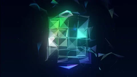 Plexus cube Stock Footage 149741101