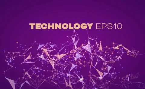 Plexus data. Abstract technical illustration. Business data analysis. Artific Stock Illustration