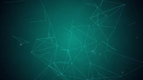 Plexus digital network glowing nodes seamless loop motion background Stockbeeldmateriaal 345075612
