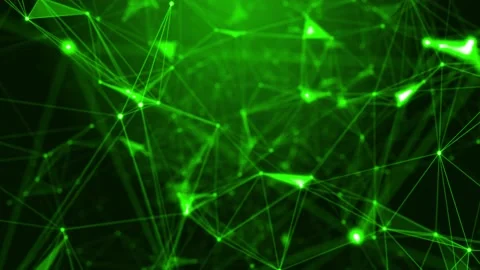 Plexus digital network lines green Video stock 201736990