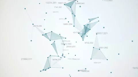 Plexus digital numbers Stock Footage 79076273