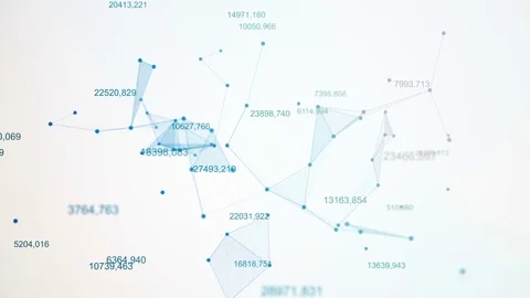 Plexus digital numbers Stock Footage 79076569