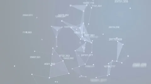 Plexus digital numbers Stock Footage 79076708