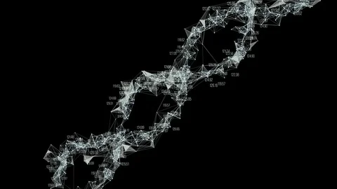 Plexus DNA with alpha channel Stock Footage 94121089