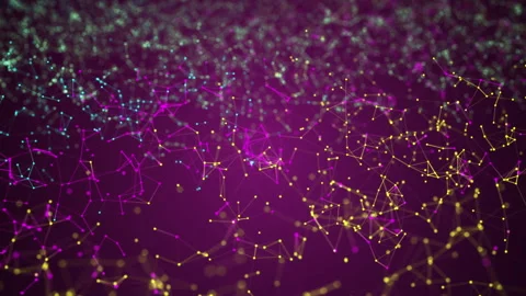 Plexus dof cosmic space lines dots seamless Technology abstract loop background Видео 337553562