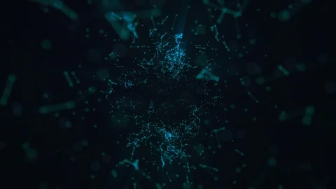 Plexus DOF motion. Space deep moving Stock Footage 104821584
