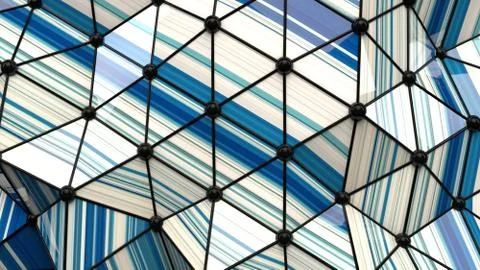 Plexus effect, 3D rendering background, stretched pixels effect texture Stock Illustration