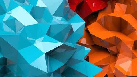 Plexus effect, 3D rendering 스톡 일러스트