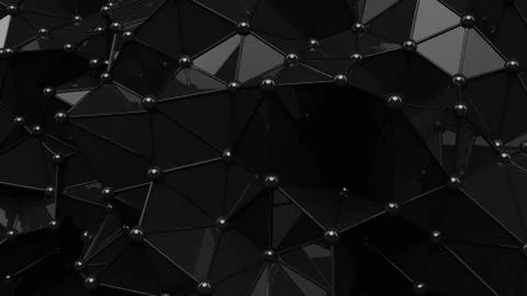 Plexus effect, 3D rendering 스톡 일러스트