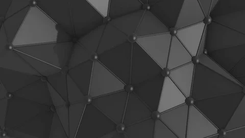 Plexus effect animation, 3D rendering movie Stock Footage 76034697