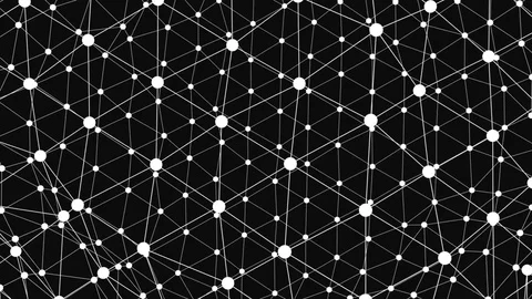 Plexus effect animation, science futuristic. Stock Footage 74132366