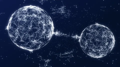 Plexus Energy earth network connection. Seamless looping. Stock Footage 135081612