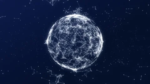 Plexus Energy earth network. Seamless looping. Stock Footage 135116416