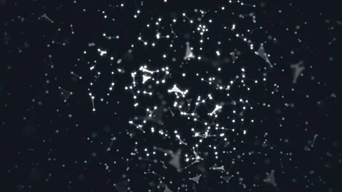 Plexus fantasy abstract stars two direction rotation Stock Footage 84742880