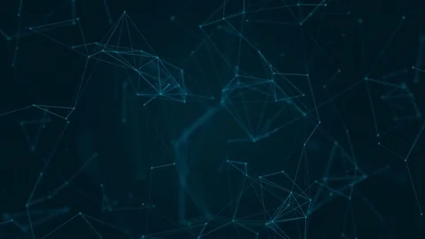 Plexus fantasy abstract technology. Abstract geometric background with moving Stock Footage 76690496