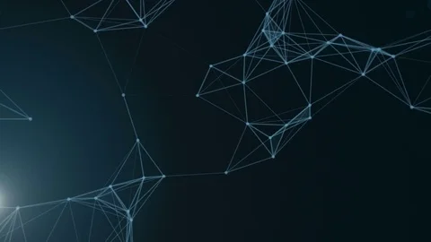 Plexus fantasy abstract technology. Abstract geometric background with moving Video stock 76728298