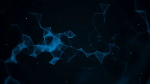 Plexus fantasy abstract technology. Abstract geometric background with moving 스톡 동영상 76733202