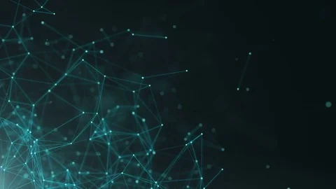 Plexus fantasy abstract technology. Abstract geometric background with moving Stock-Footage 78776345