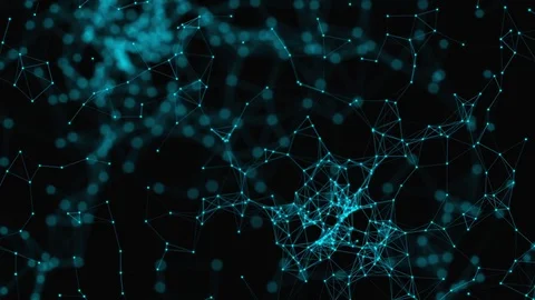 Plexus fantasy abstract technology. Abstract geometric background with moving Stock Footage 81056127