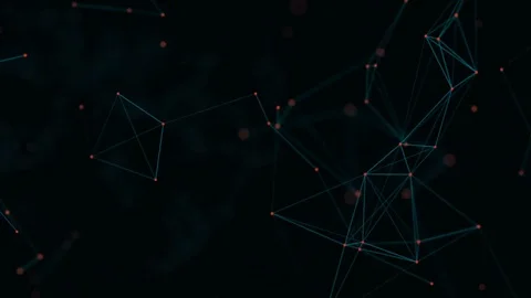 Plexus fantasy abstract technology. Abstract geometric background with moving 库存影片 81062051